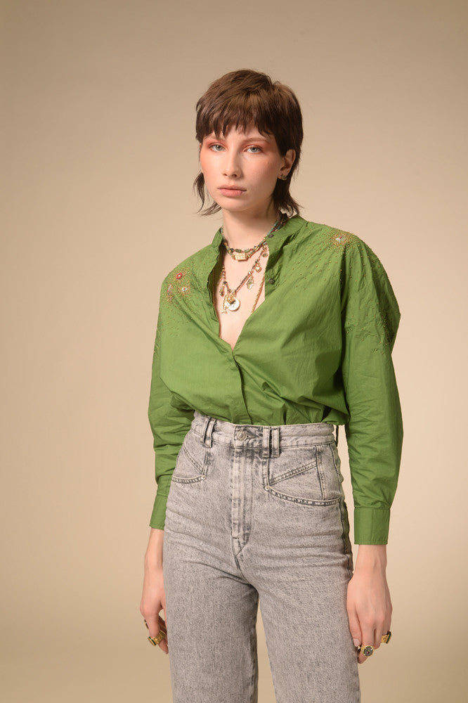 Green starry Star shirt