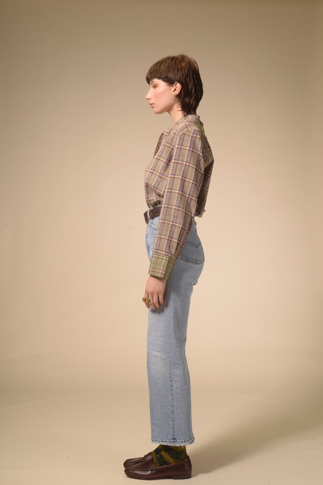 Jil purple tartan shirt