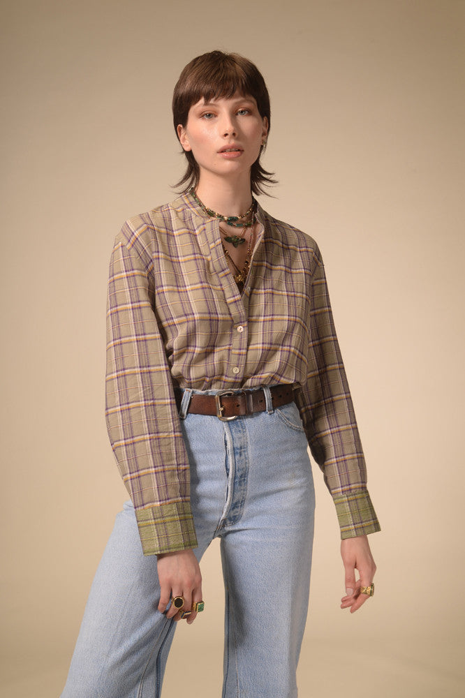 Jil purple tartan shirt