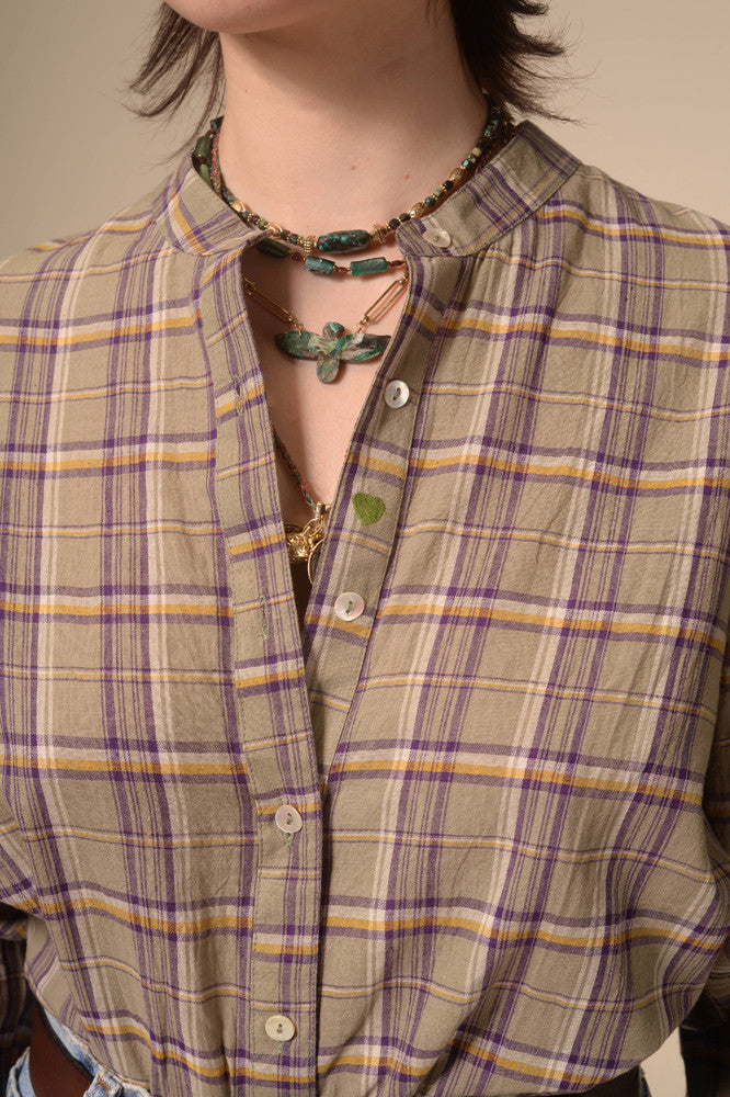 Jil purple tartan shirt