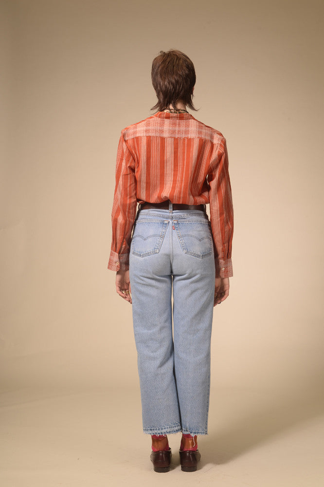 Jil terracotta striped shirt