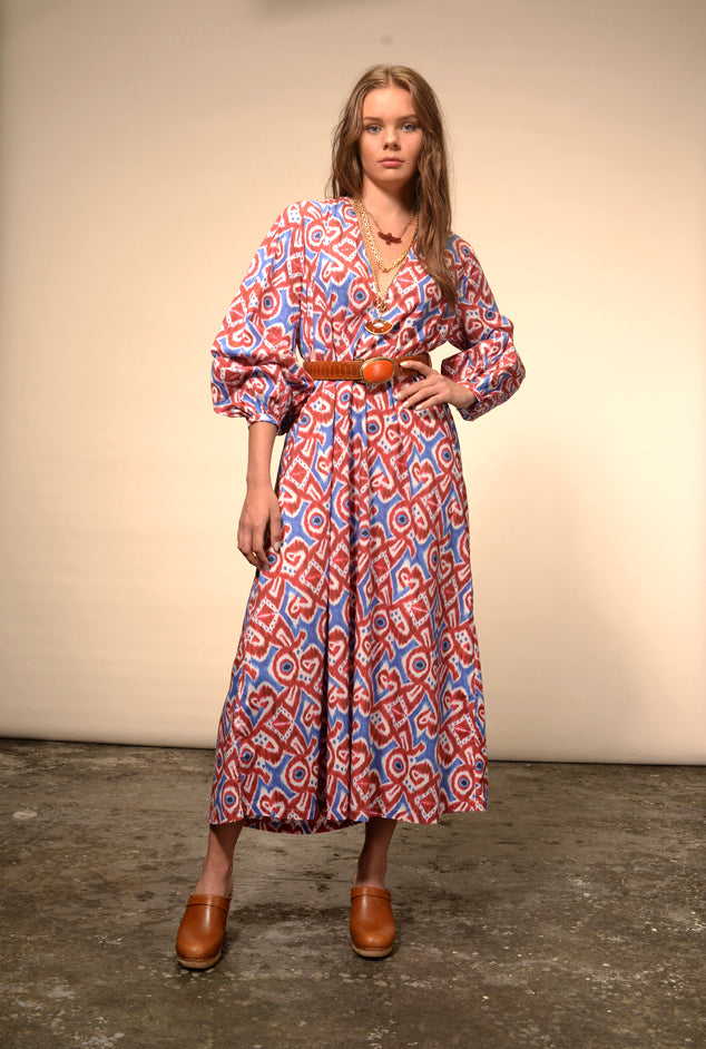 Rakhe ikat print dress