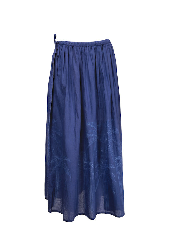 Jupe longue tie and dye bleu Palm