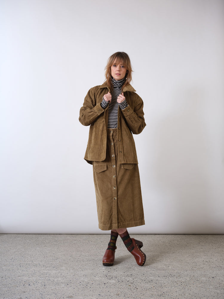 Brown Corduroy Barbara Overshirt
