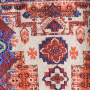 Tapestry red velvet high-neck sweater