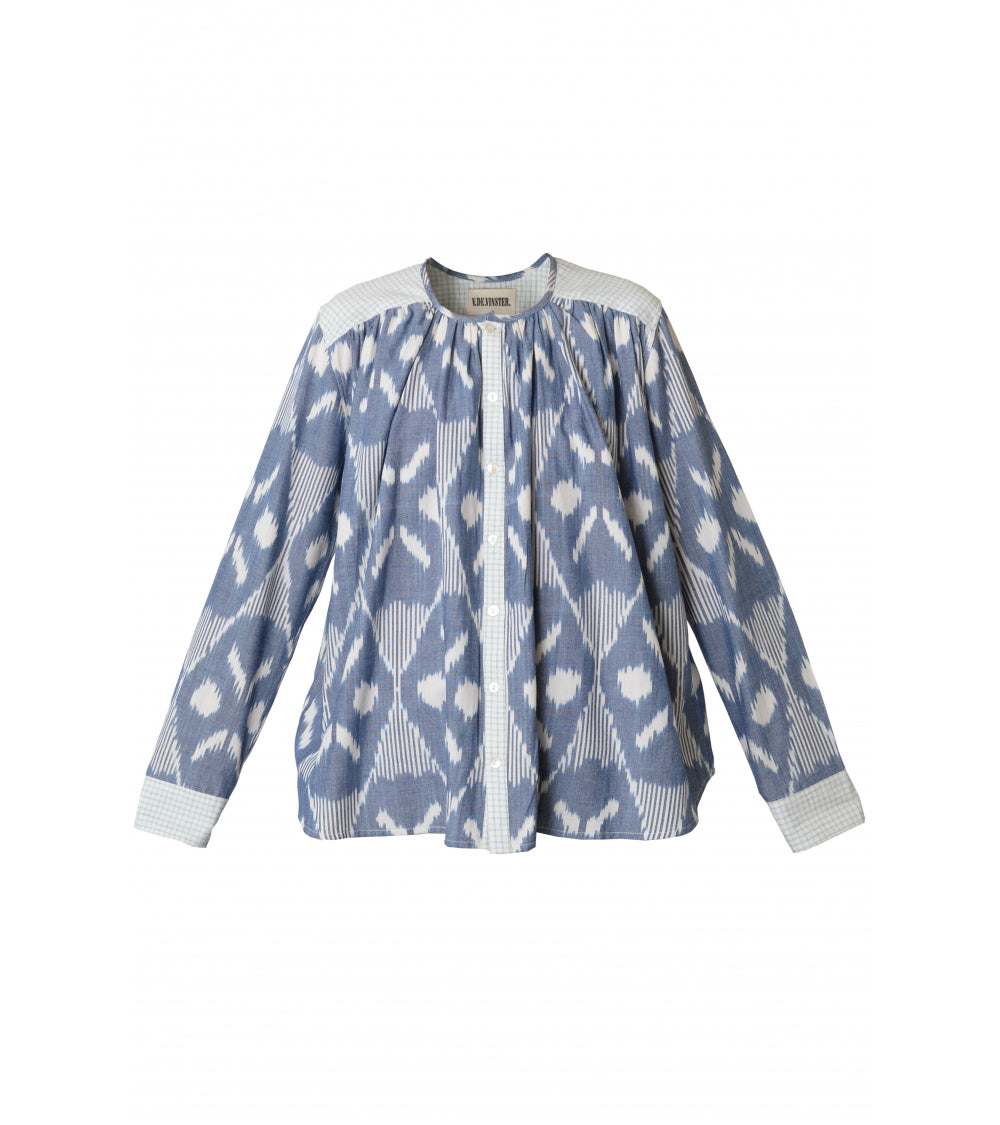 Satnam blue ikat blouse