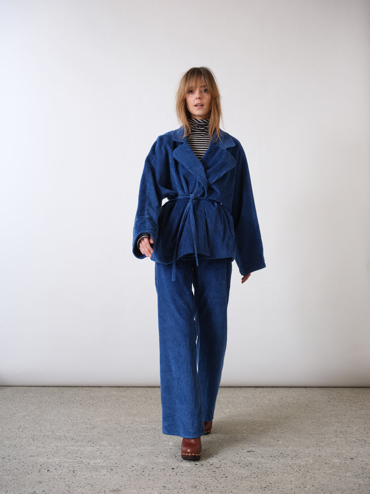 Barbara blue corduroy pants