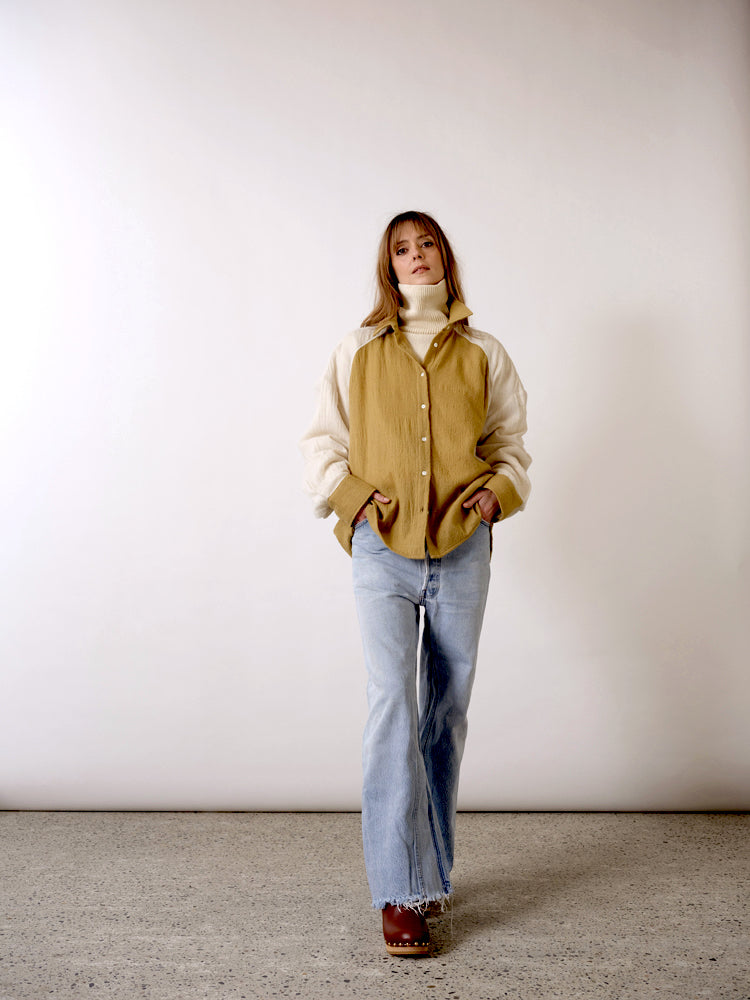Céline khaki wool shirt