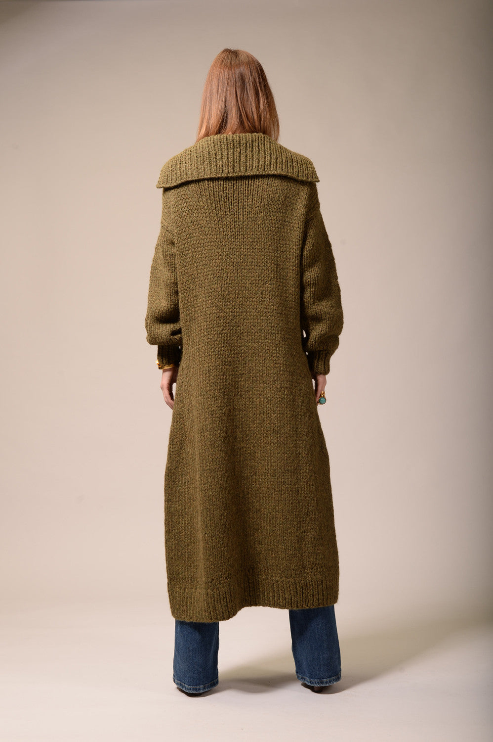 Manteau laine kaki Mars
