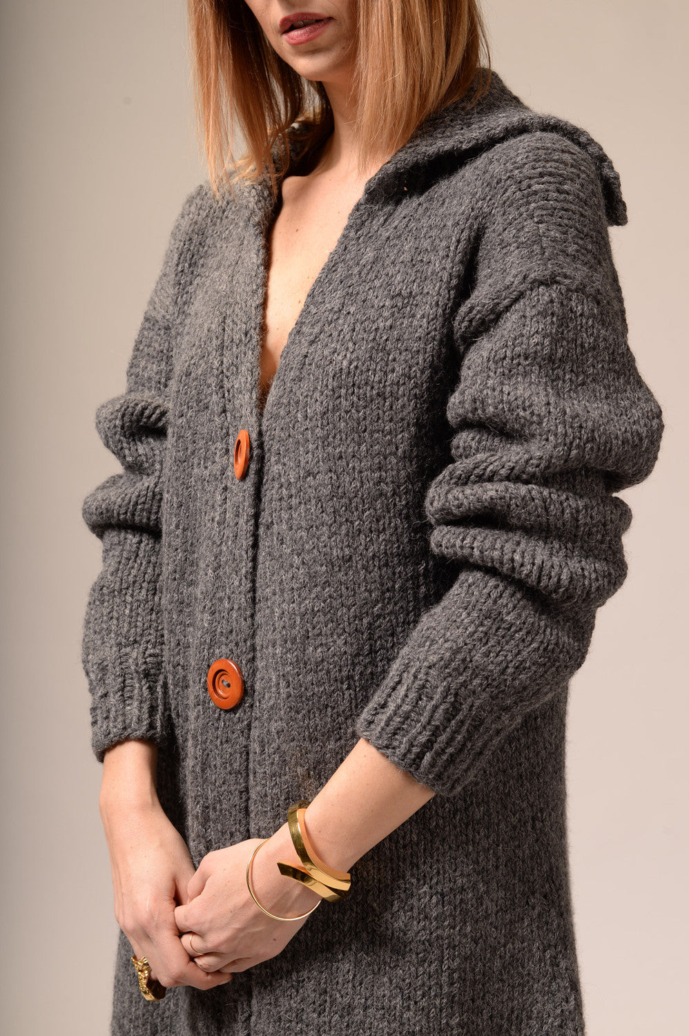 Mars gray wool coat