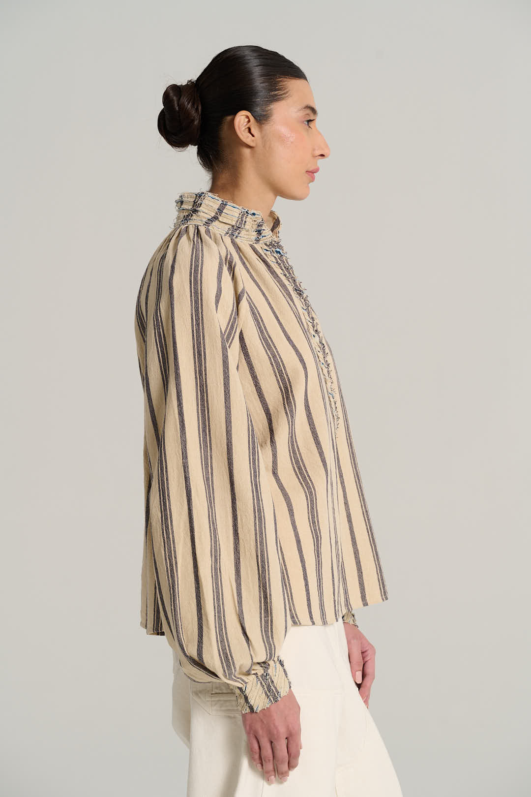 ARTHUR cream linen blouse