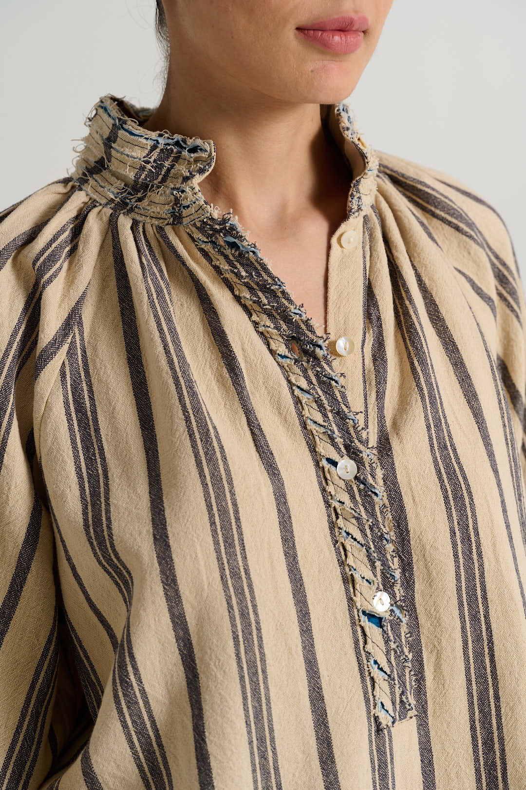 ARTHUR cream linen blouse