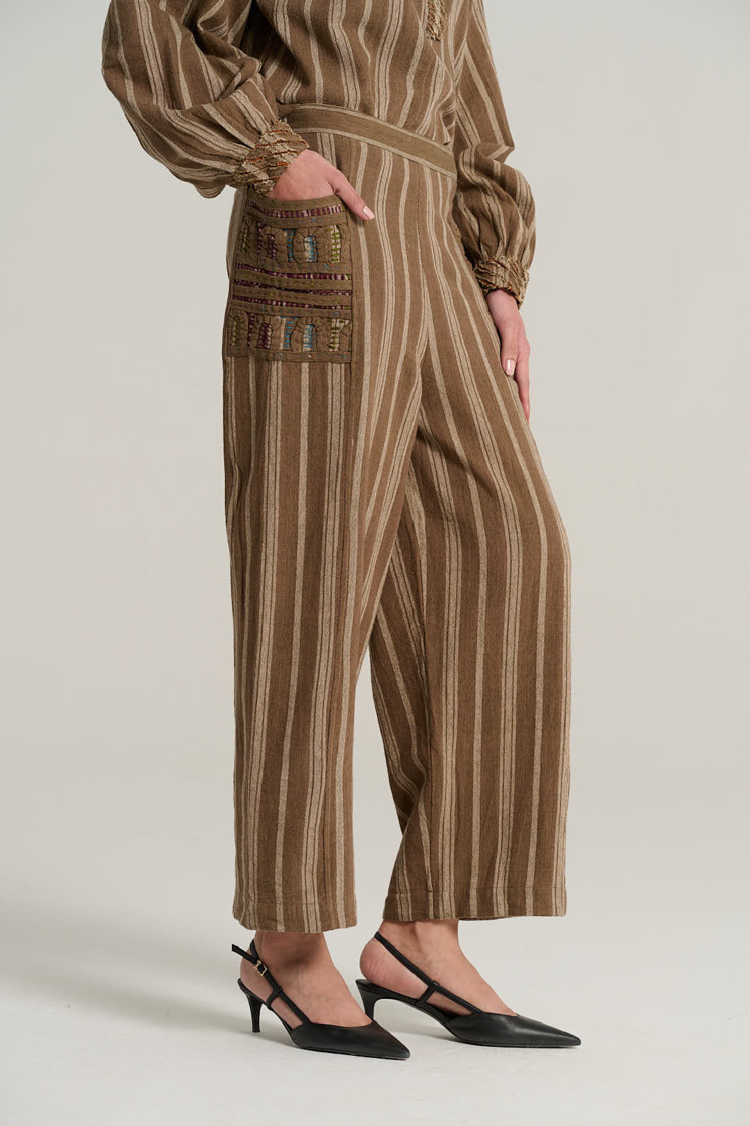 Pantalon en lin tabac ARTHUR
