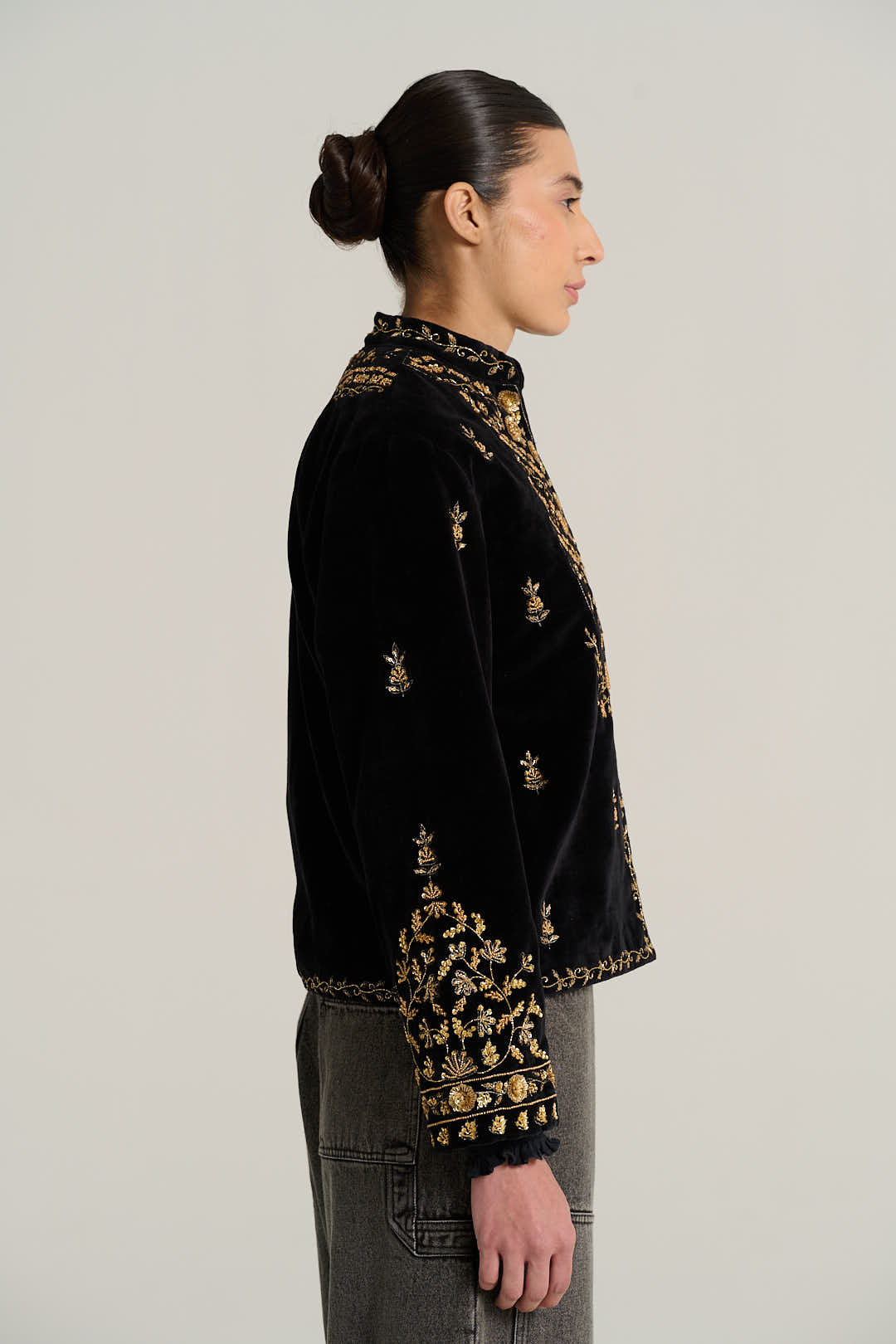 Black velvet jacket CAMILLE