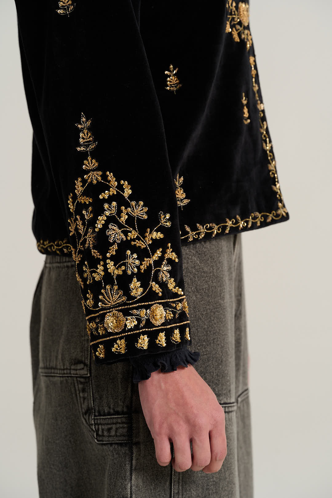 Black velvet jacket CAMILLE