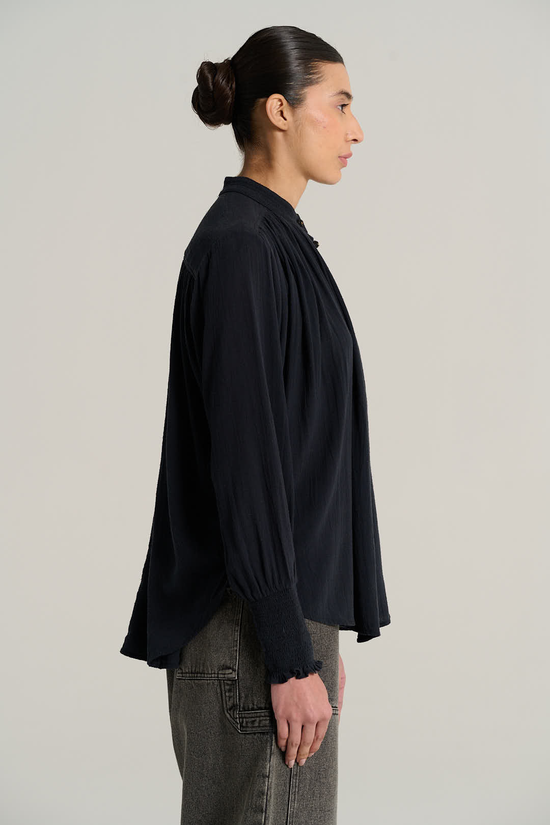 CESAR Olive Wild Silk Shirt