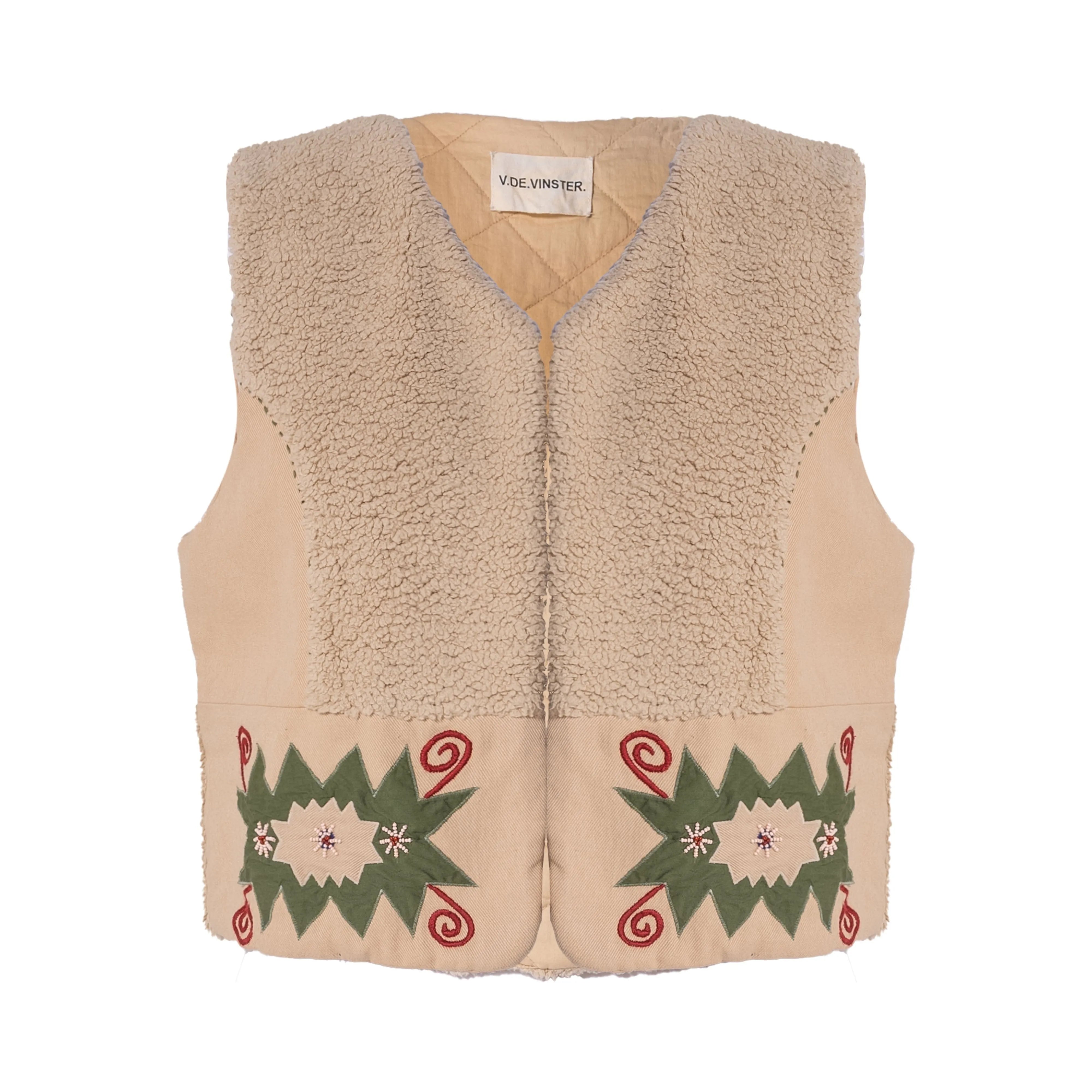 CHARLI cream embroidered bolero