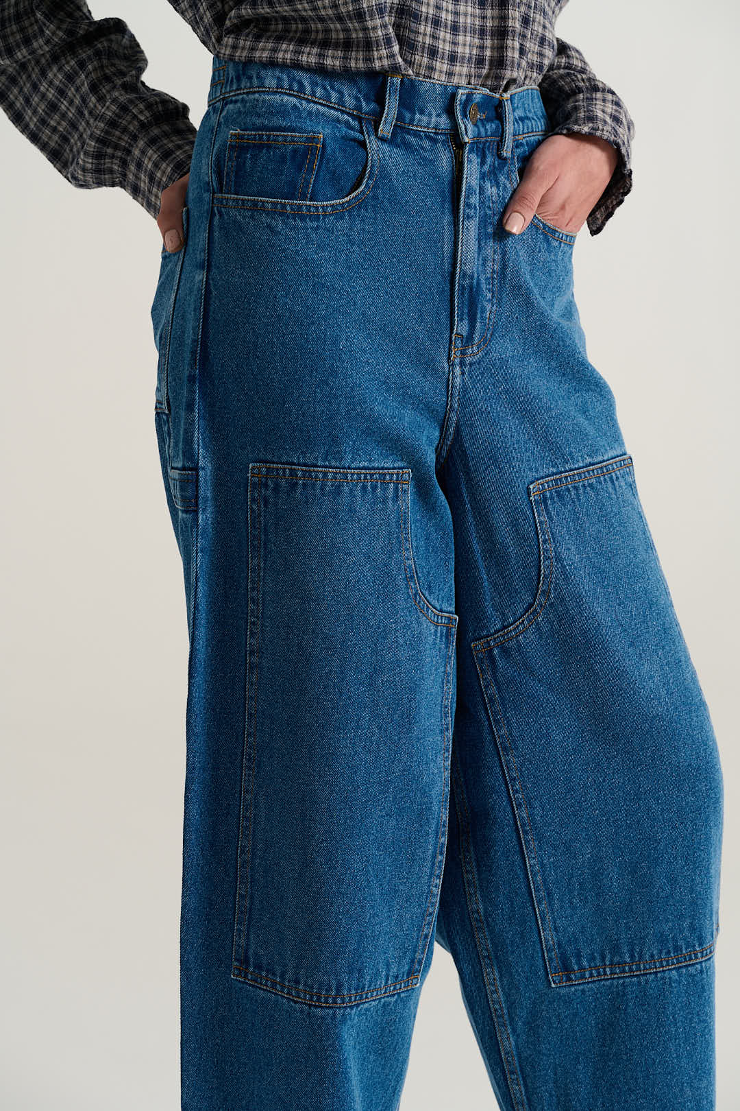 Pantalon denim bleu EMILE