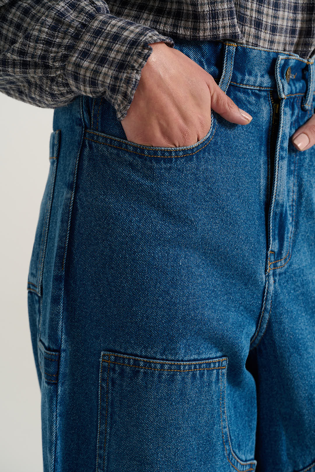 Pantalon denim bleu EMILE