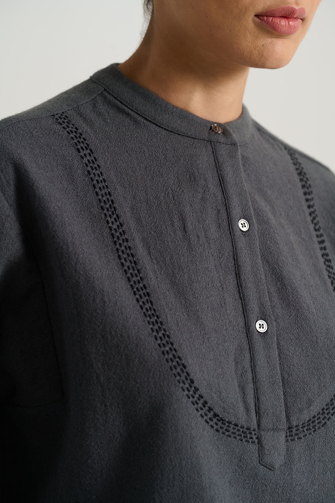 Joseph charcoal wool blouse