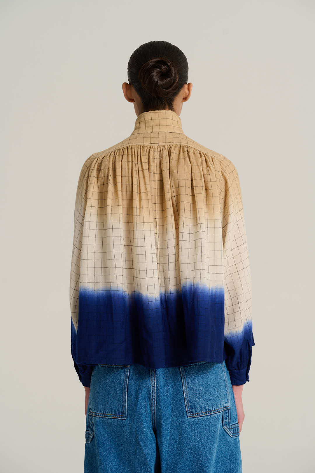 MARIUS indigo tie-dye blouse