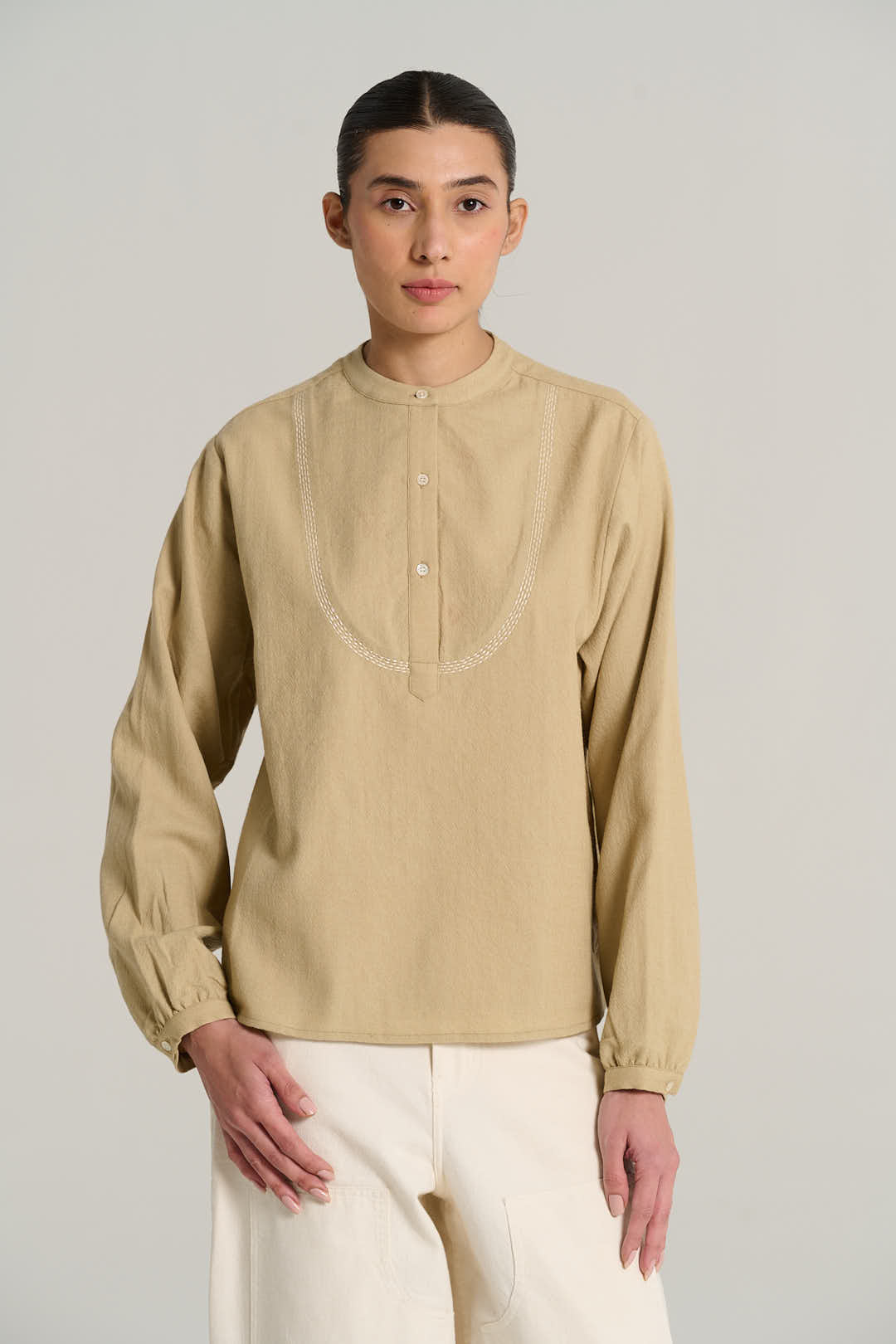 Joseph sand wool blouse