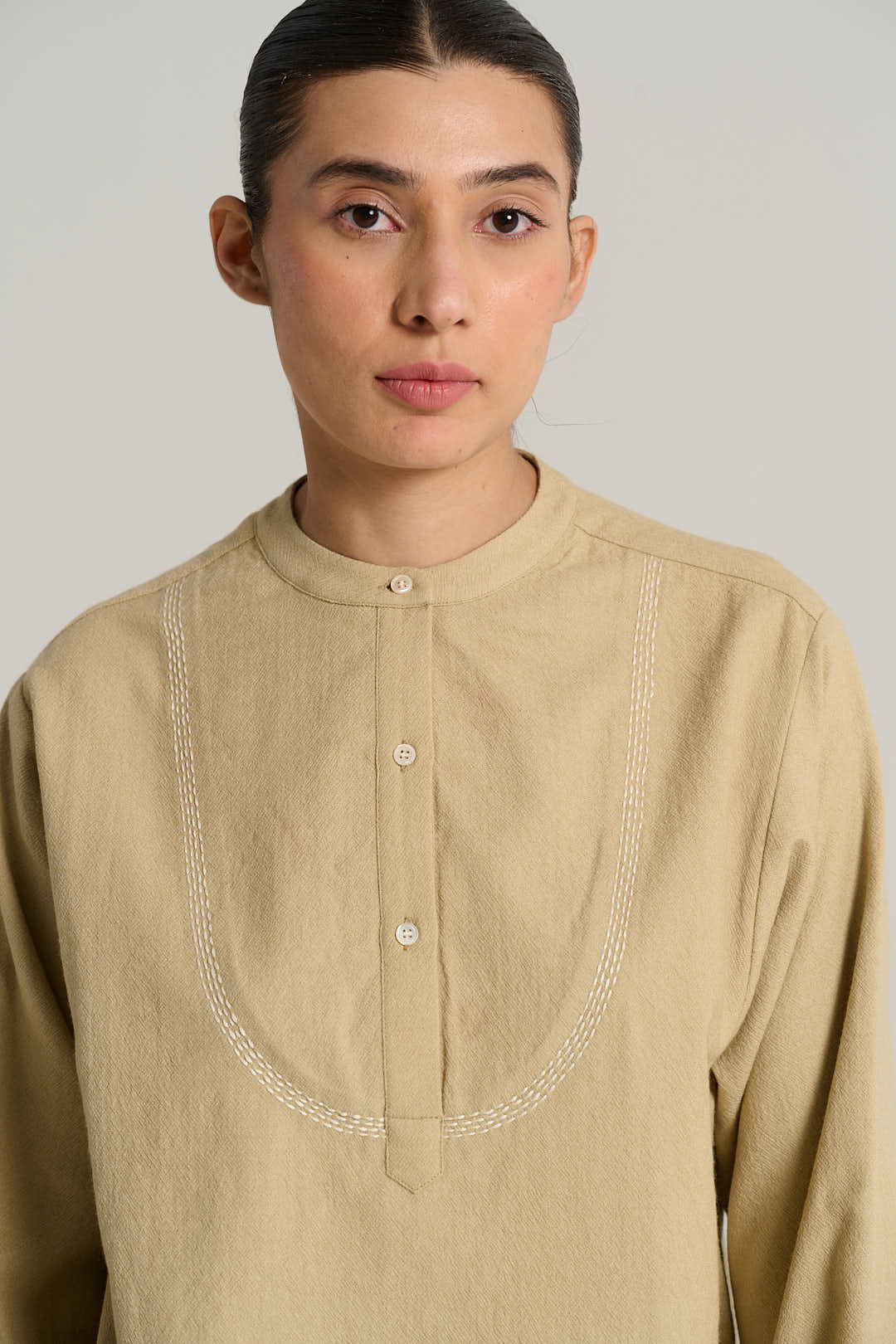 Joseph sand wool blouse
