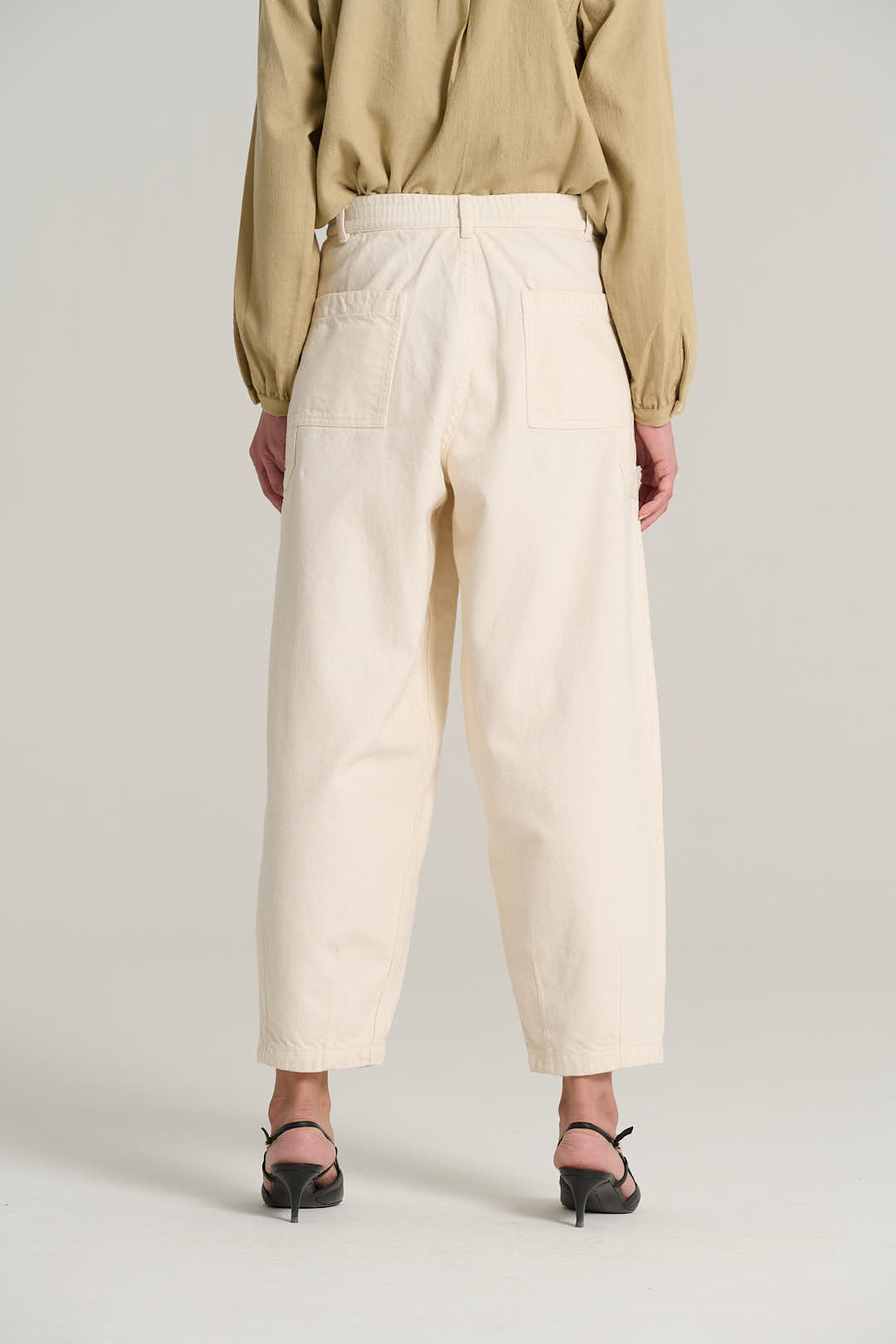 EMILE cream denim trousers