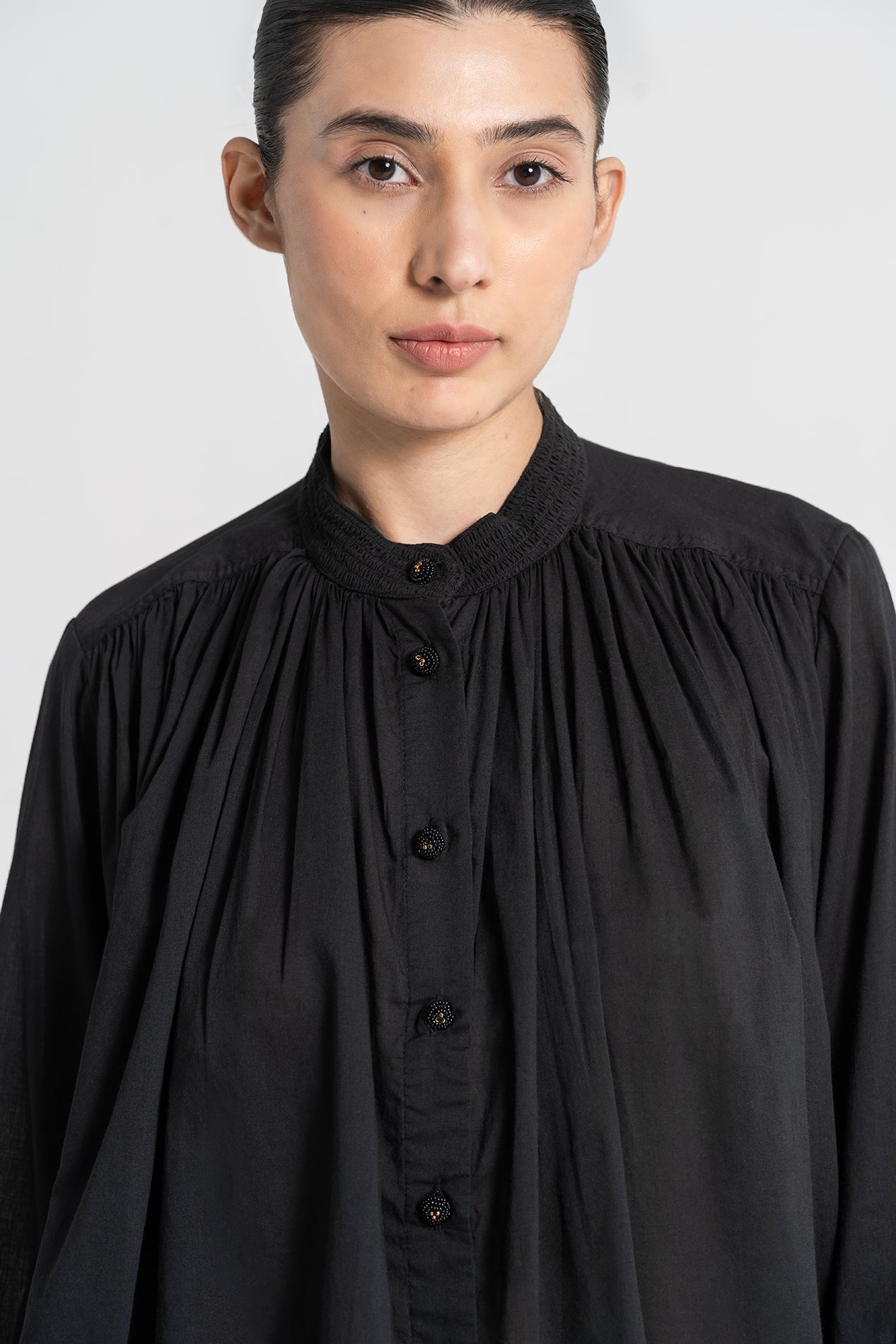 Robe longue noire SANTIAGO