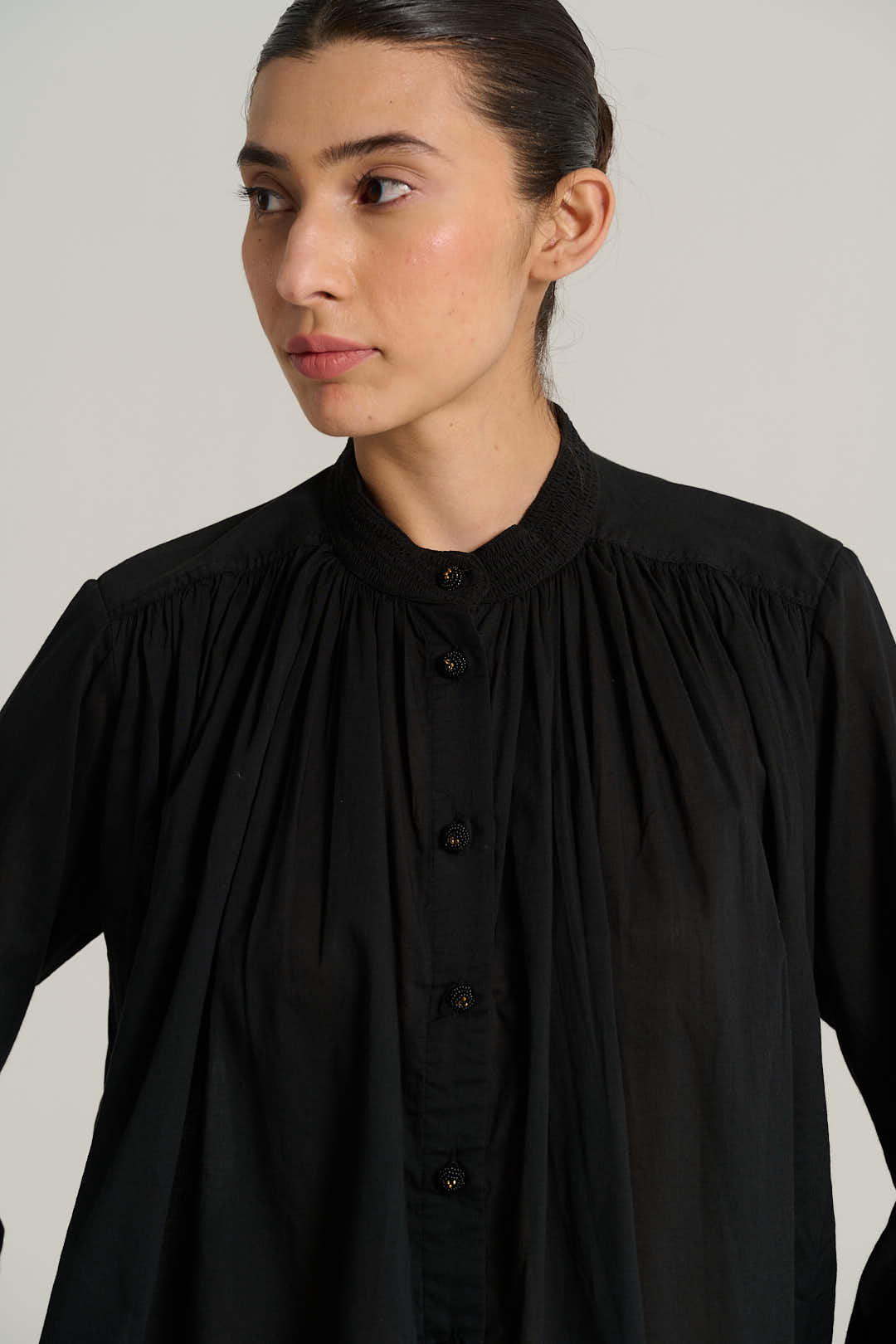 CESAR Olive Wild Silk Shirt