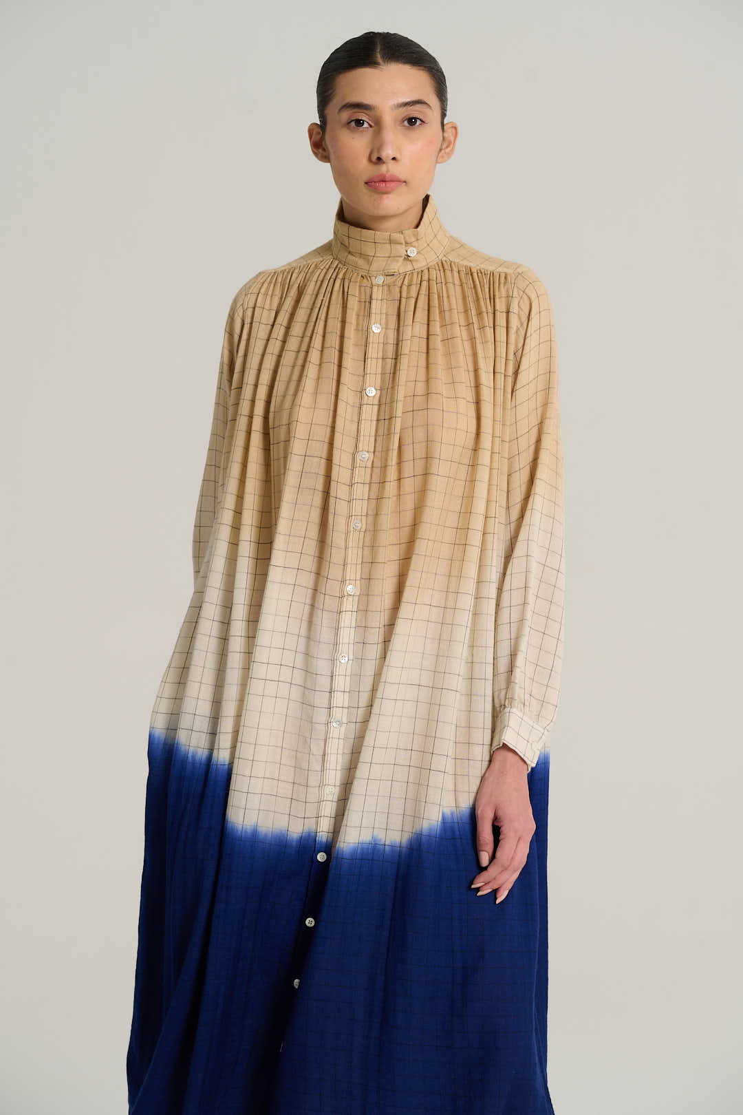 MARIUS Indigo Tie-Dye Dress