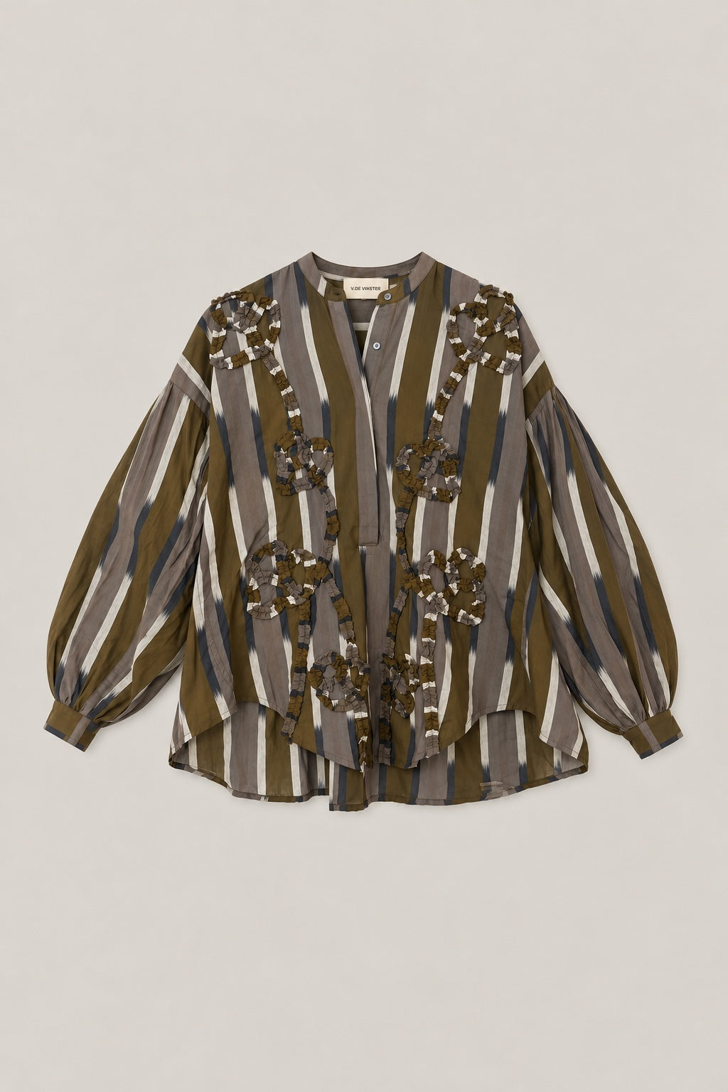 Chemise col mao ikat PABLO