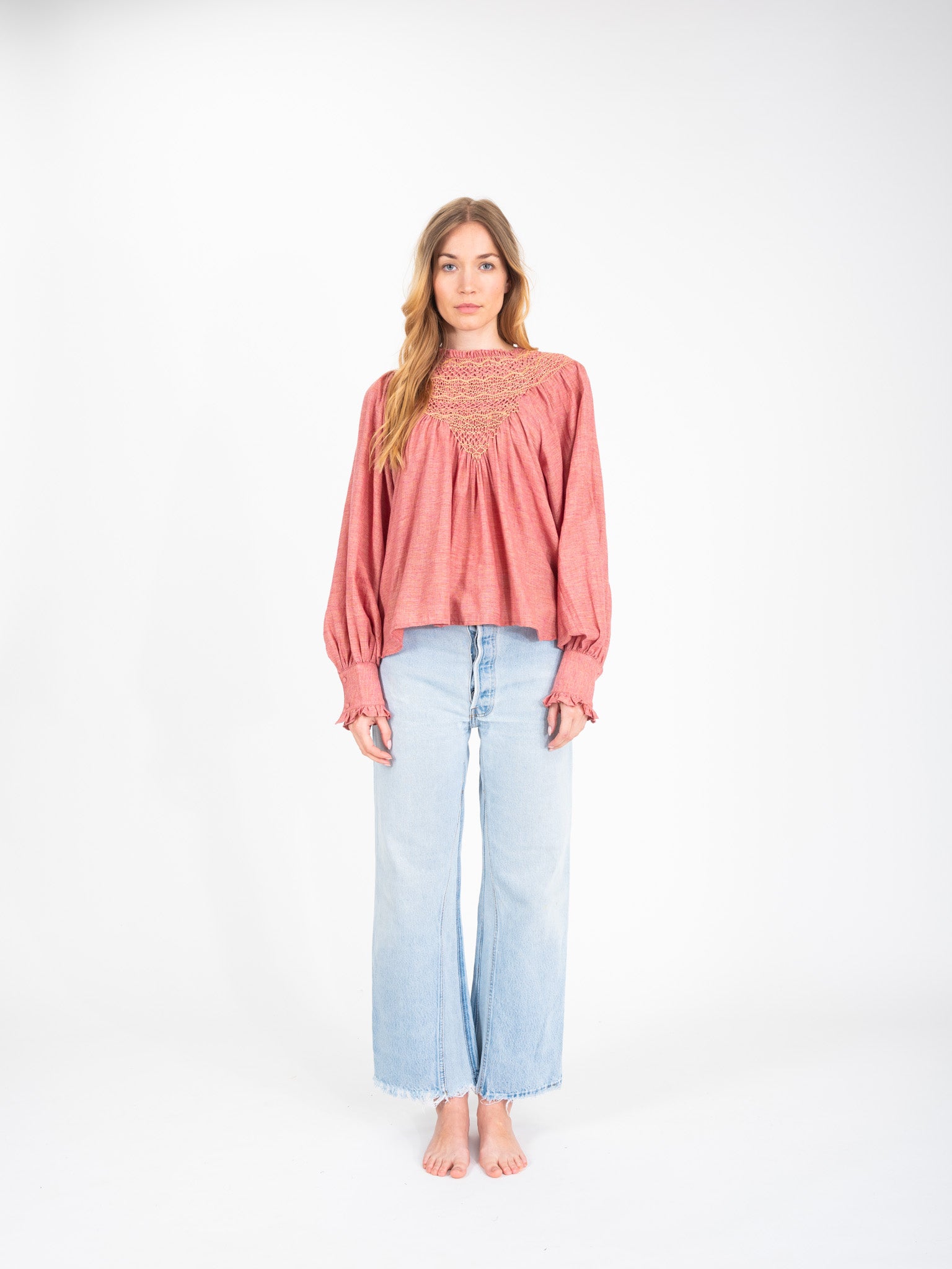 Chloé romantic bohemian old pink blouse