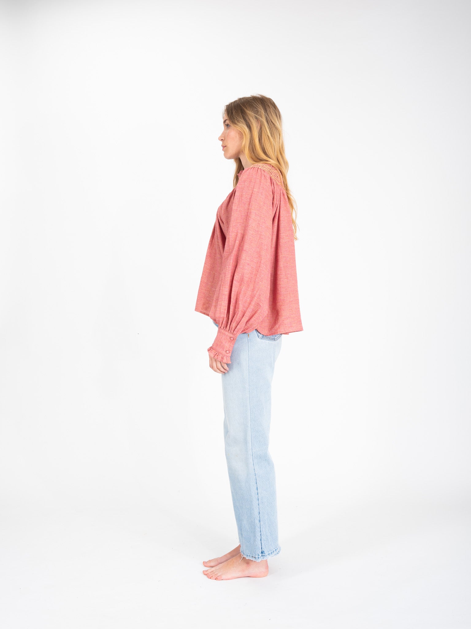 Chloé romantic bohemian old pink blouse