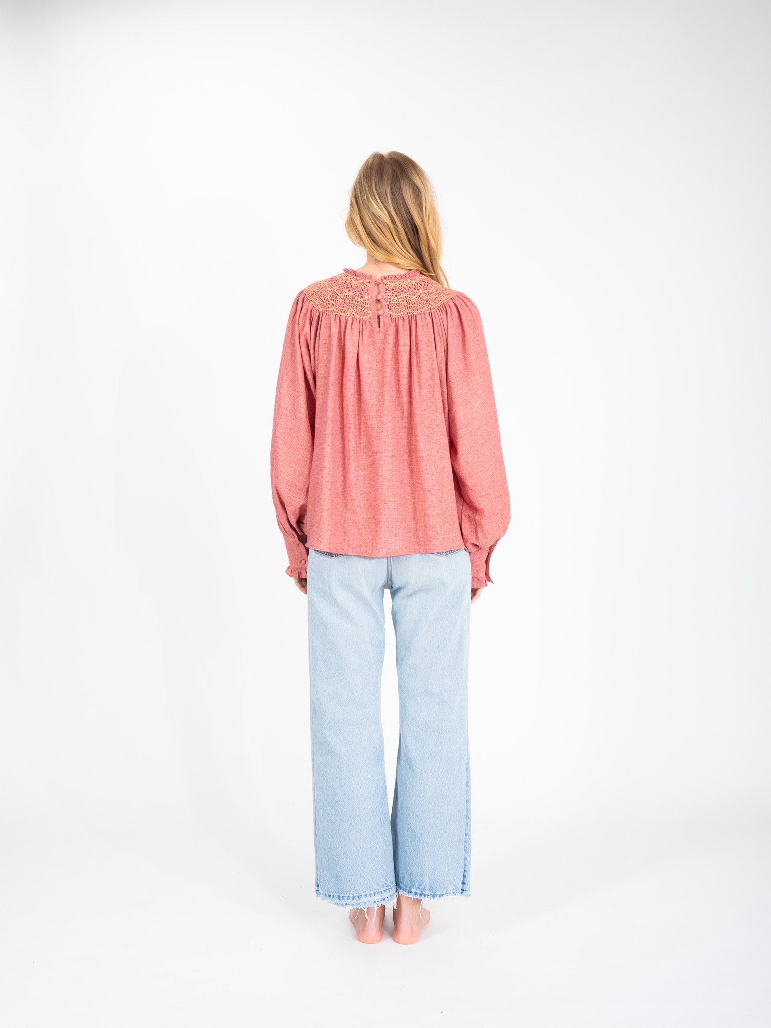 Chloé romantic bohemian old pink blouse
