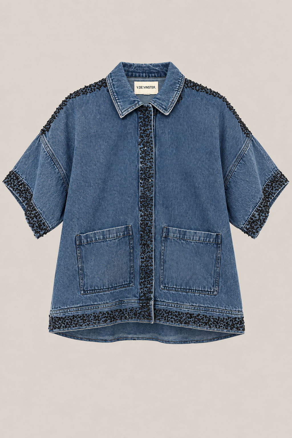 EMILE blue denim short-sleeved jacket