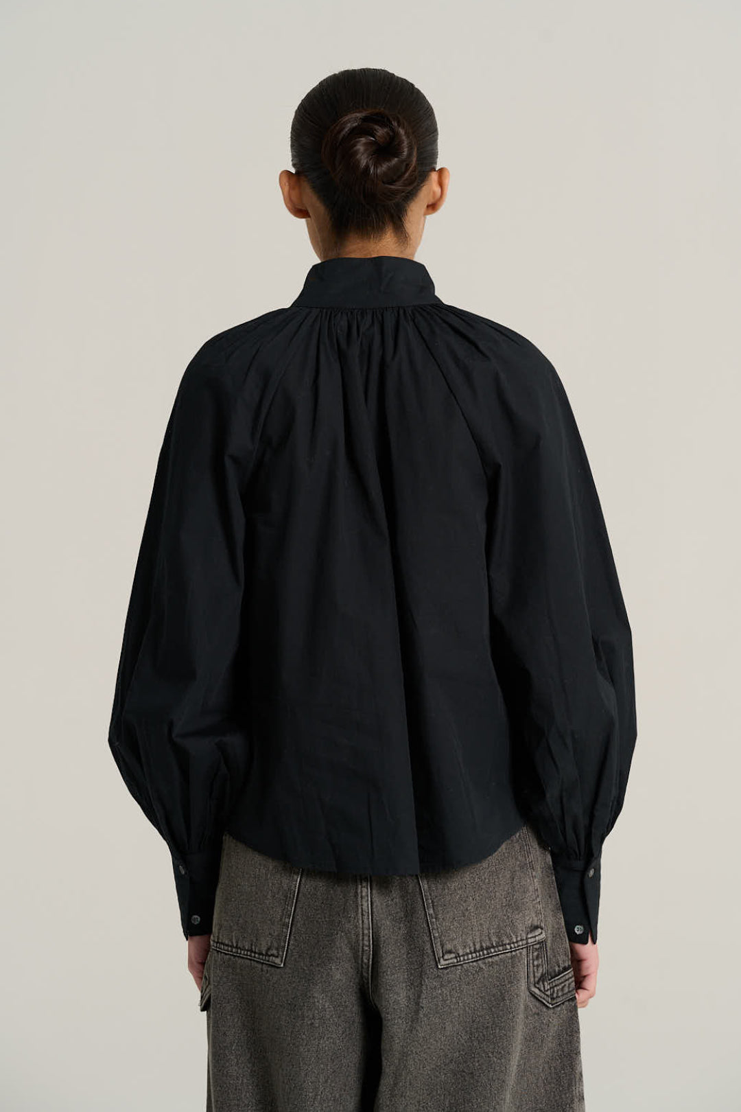 Black embroidered blouse EMILE