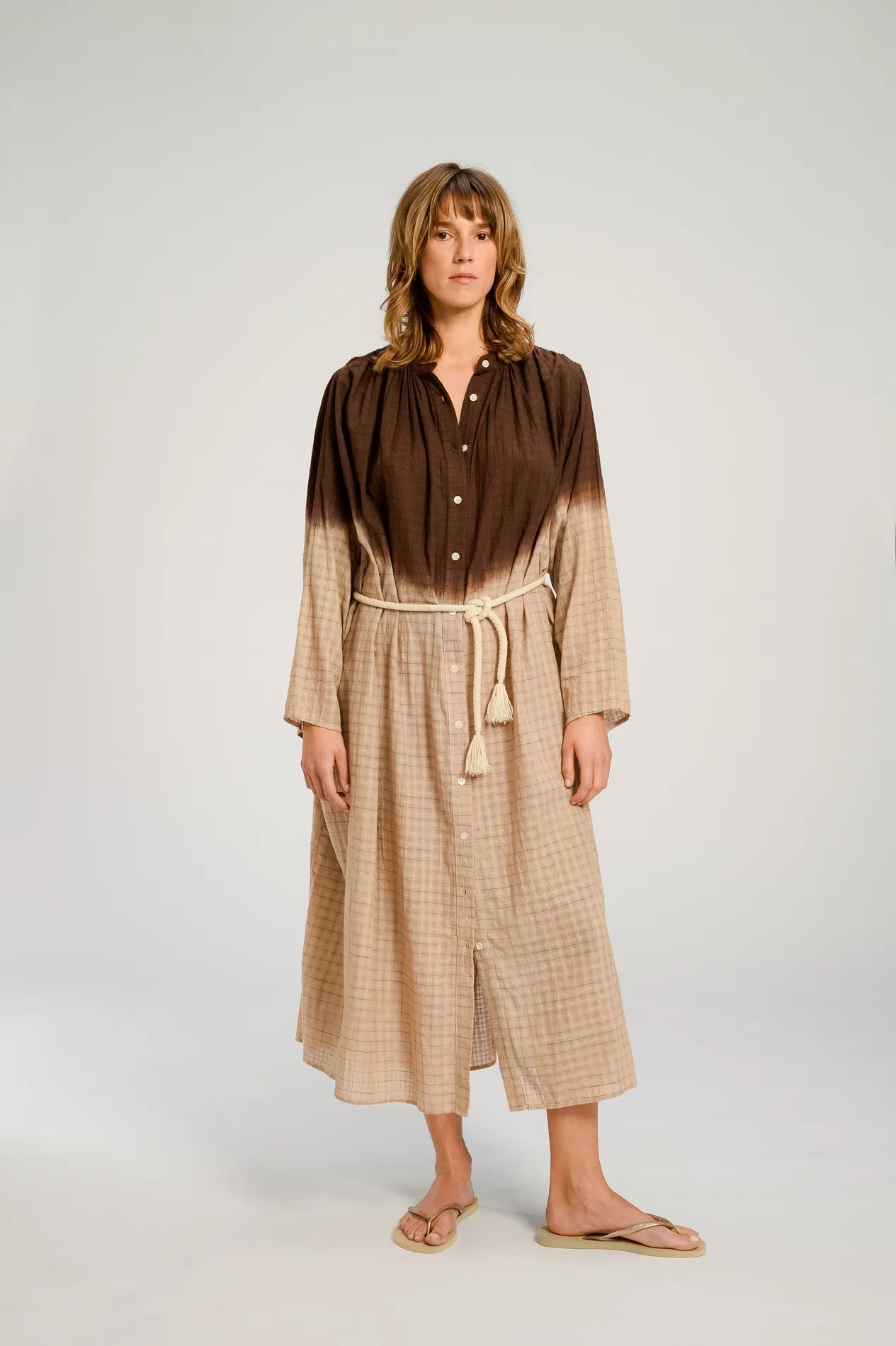 BROWN V DE VINSTER HIMI DRESS CHOCOLAT 