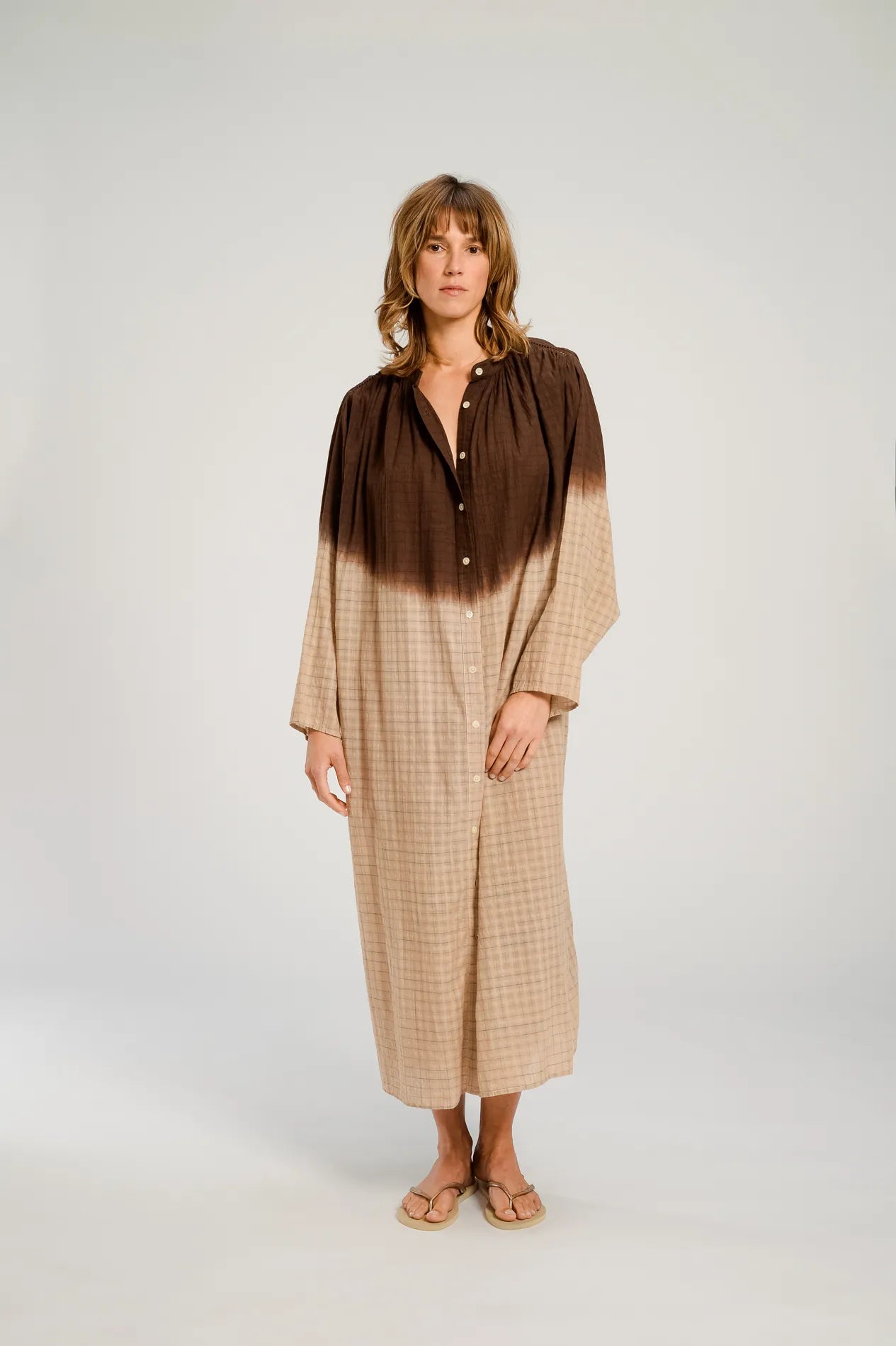HIMI DRESS CHOCOLAT BROWN V DE VINSTER