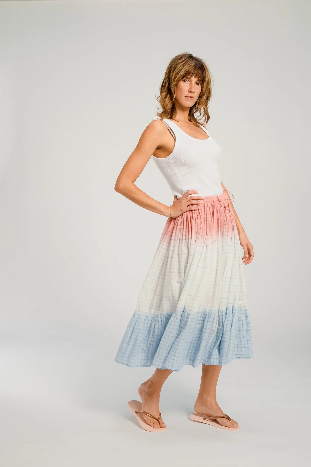 HIMI V DE VINSTER SKIRT PINK BLUE 