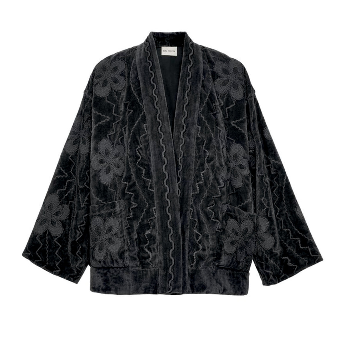 Anthracite velvet kimono ISAAC