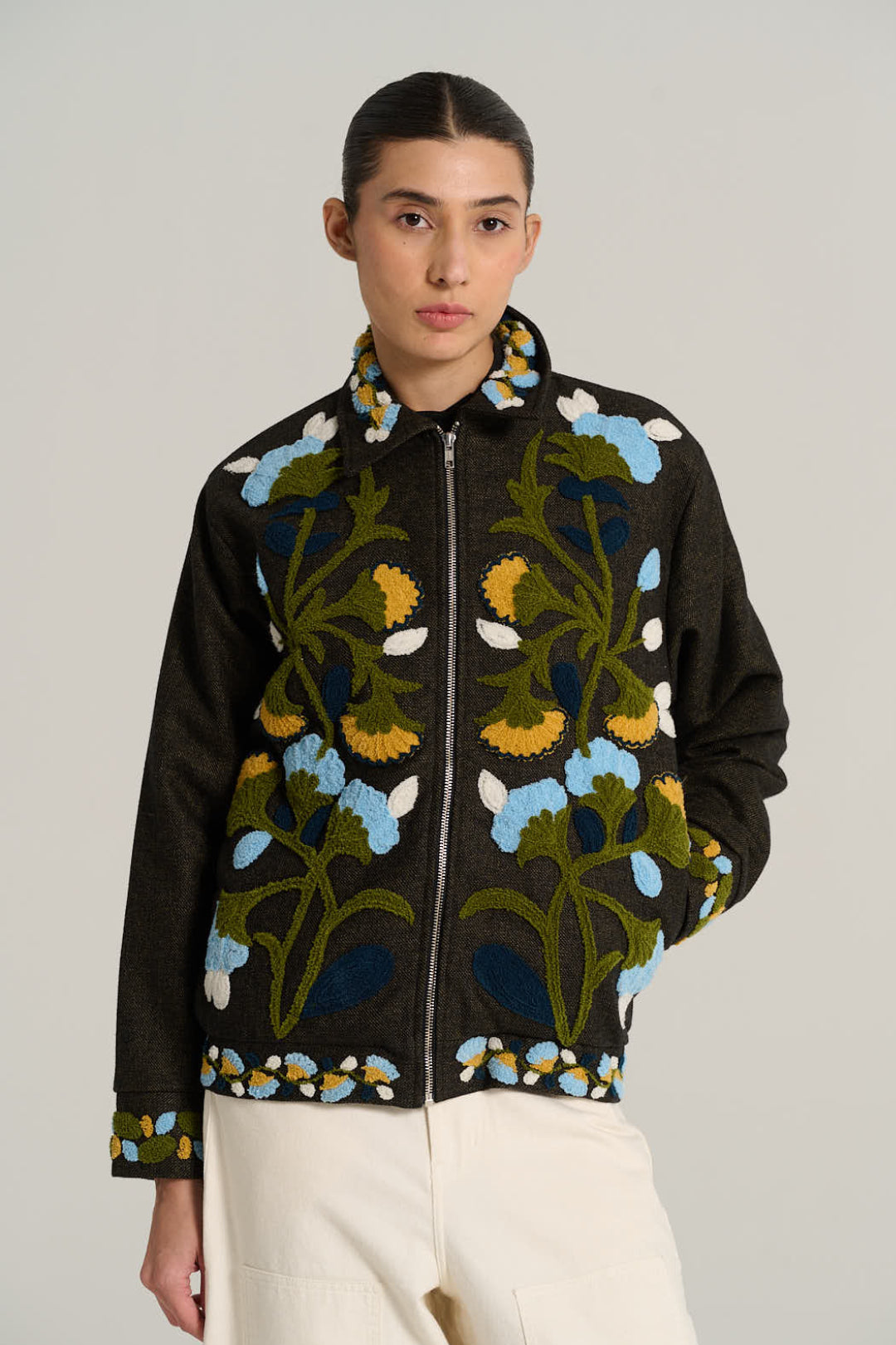 JULES mottled black wool jacket