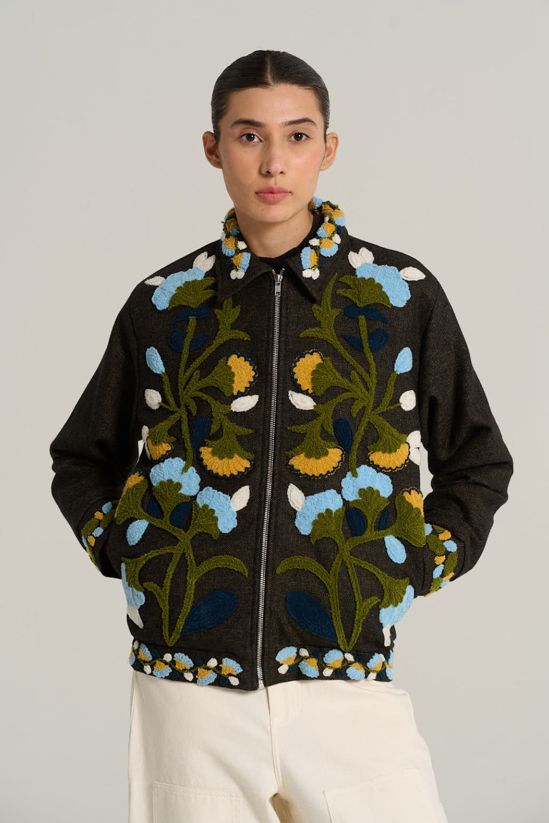JULES mottled black wool jacket