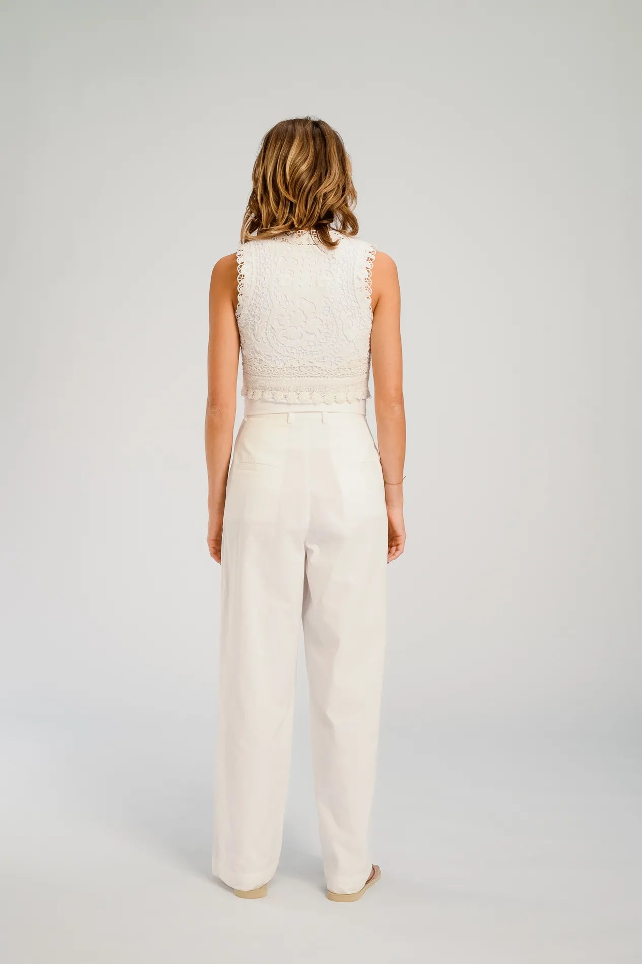 MERU White Lace Top