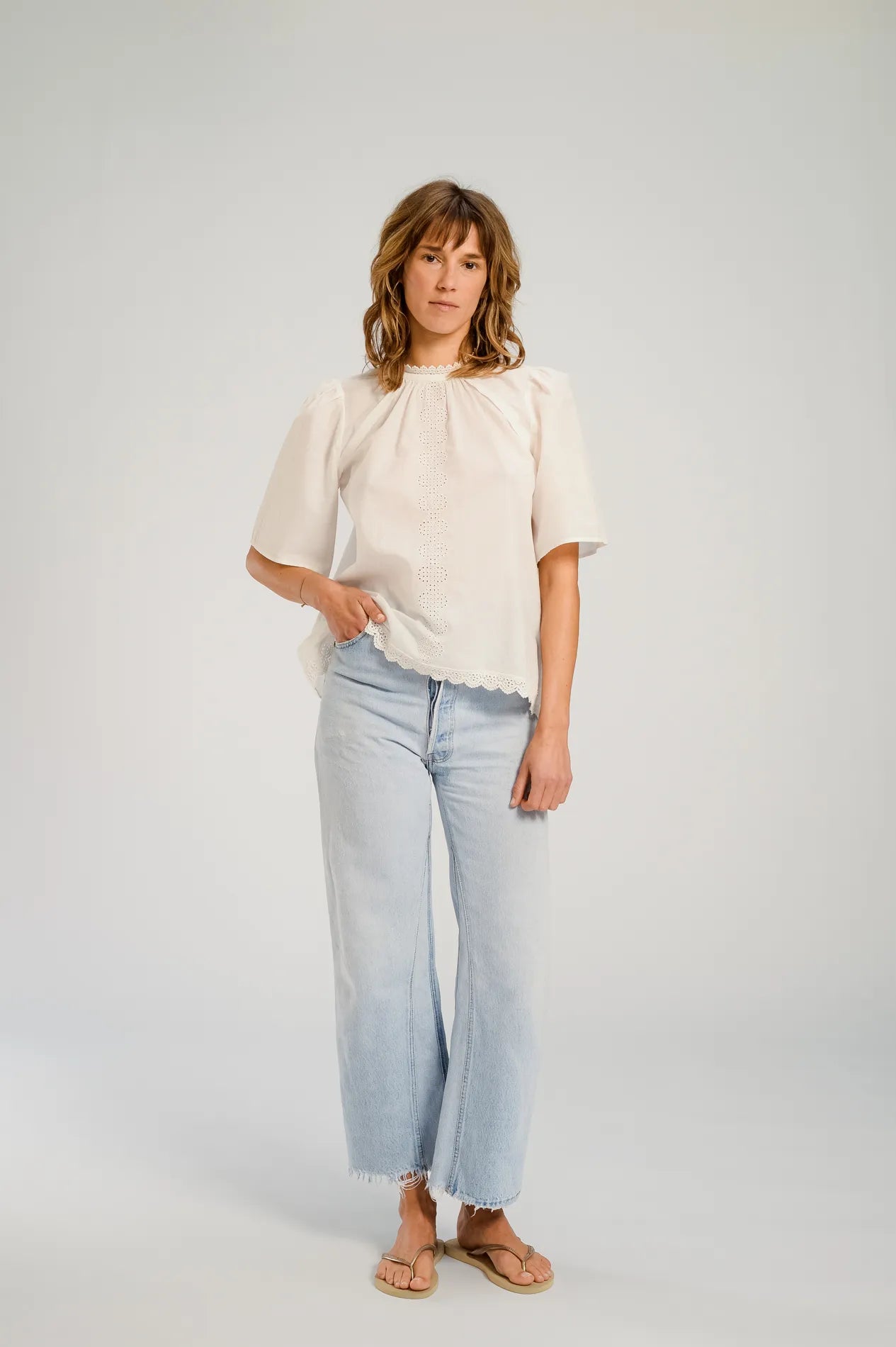 TOP DENTELLE BLANC V DE VINSTER