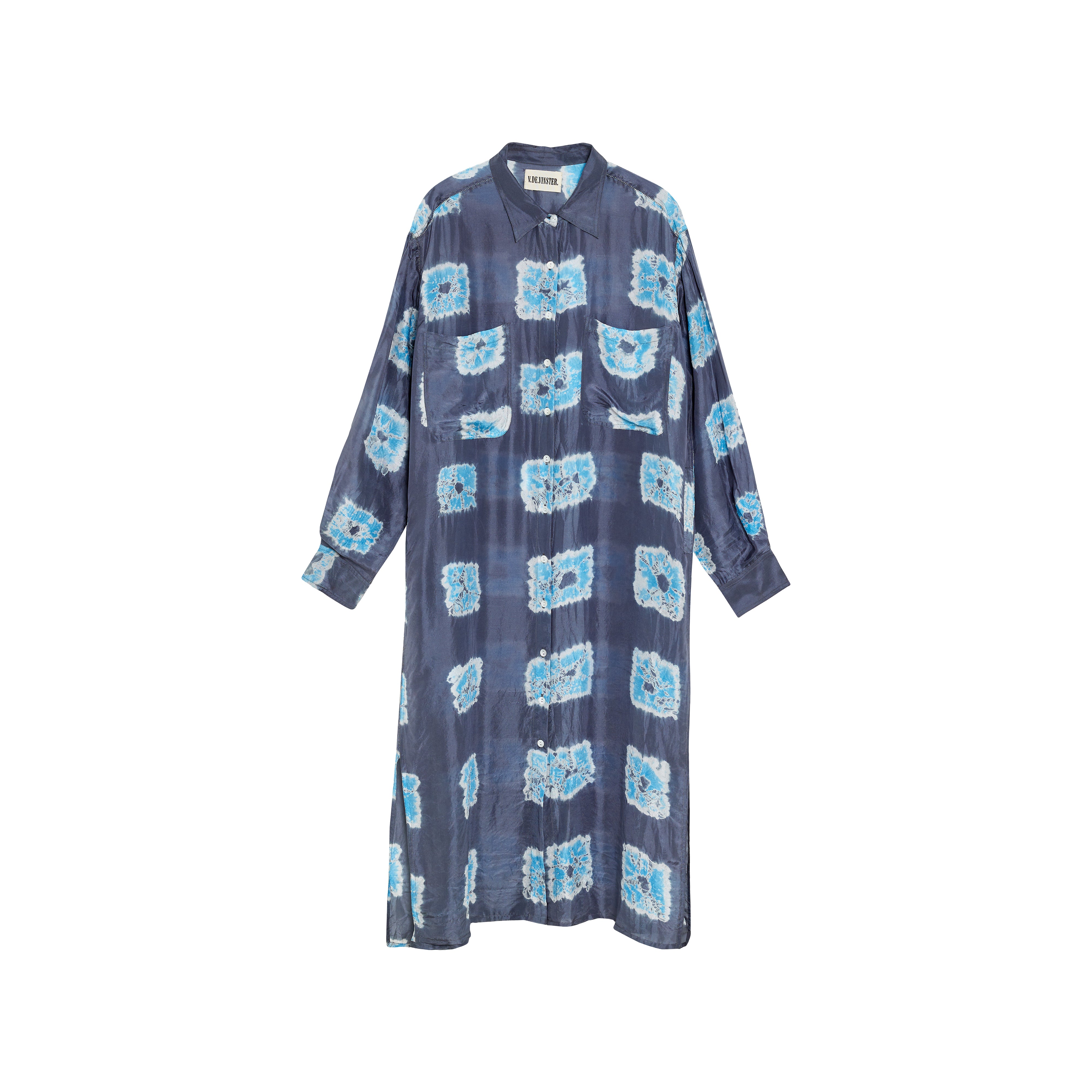 Mulberry blue silk dress