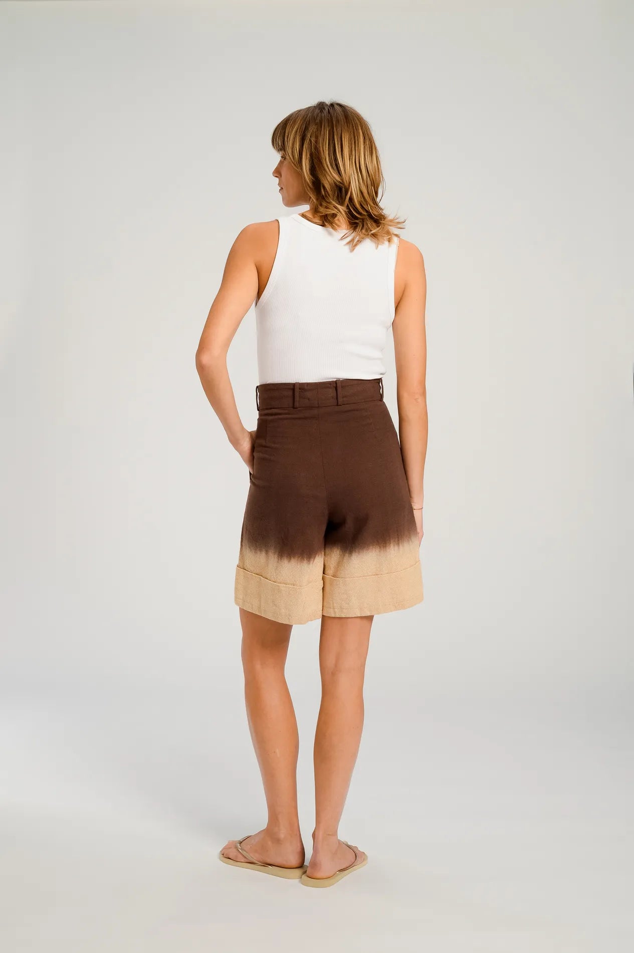 TIE AND DYE OGA BERMUDA V DE VINSTER CACAO CHOCOLAT 