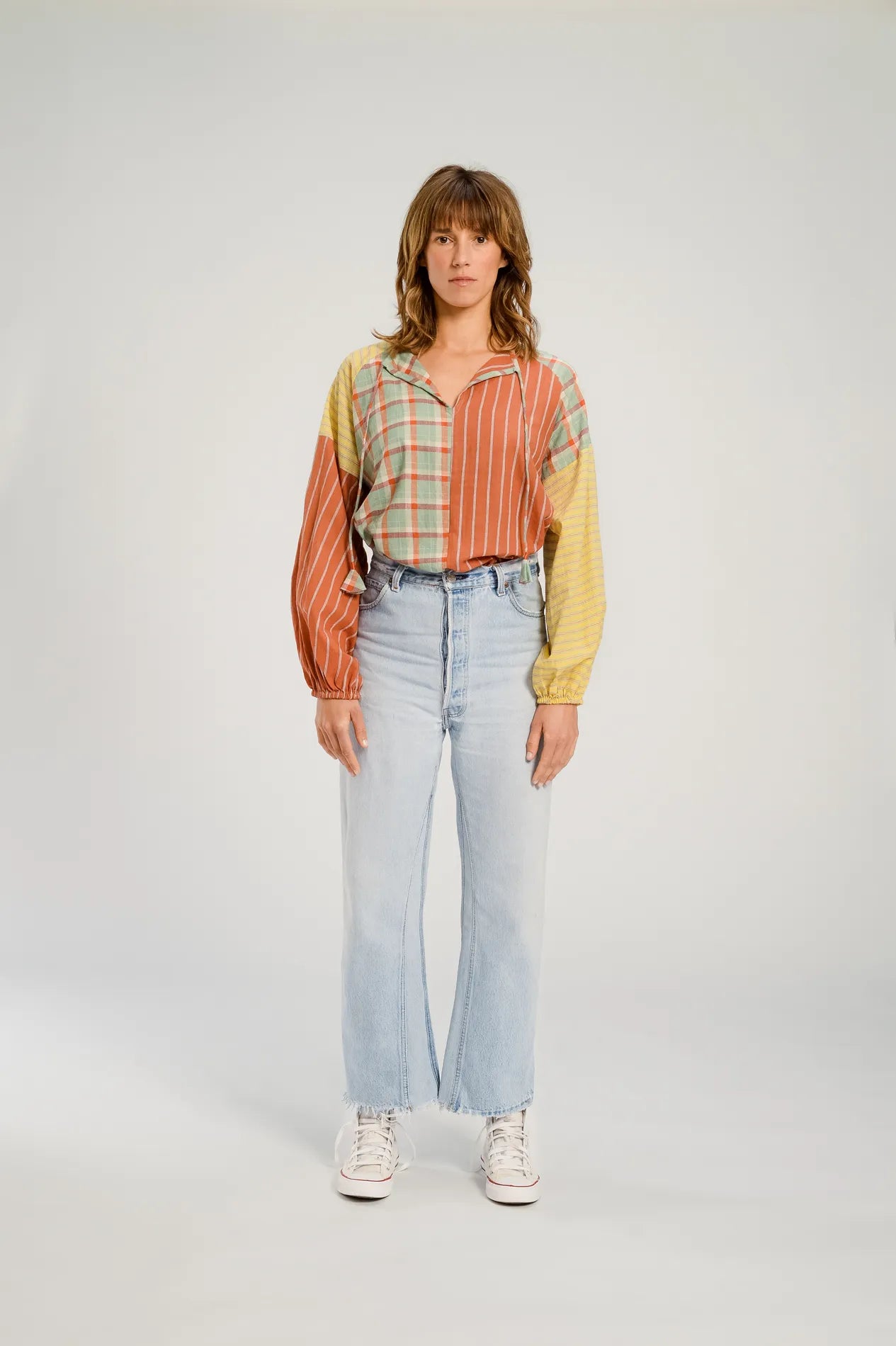 Blouse patchwork terracotta PUSHKAR