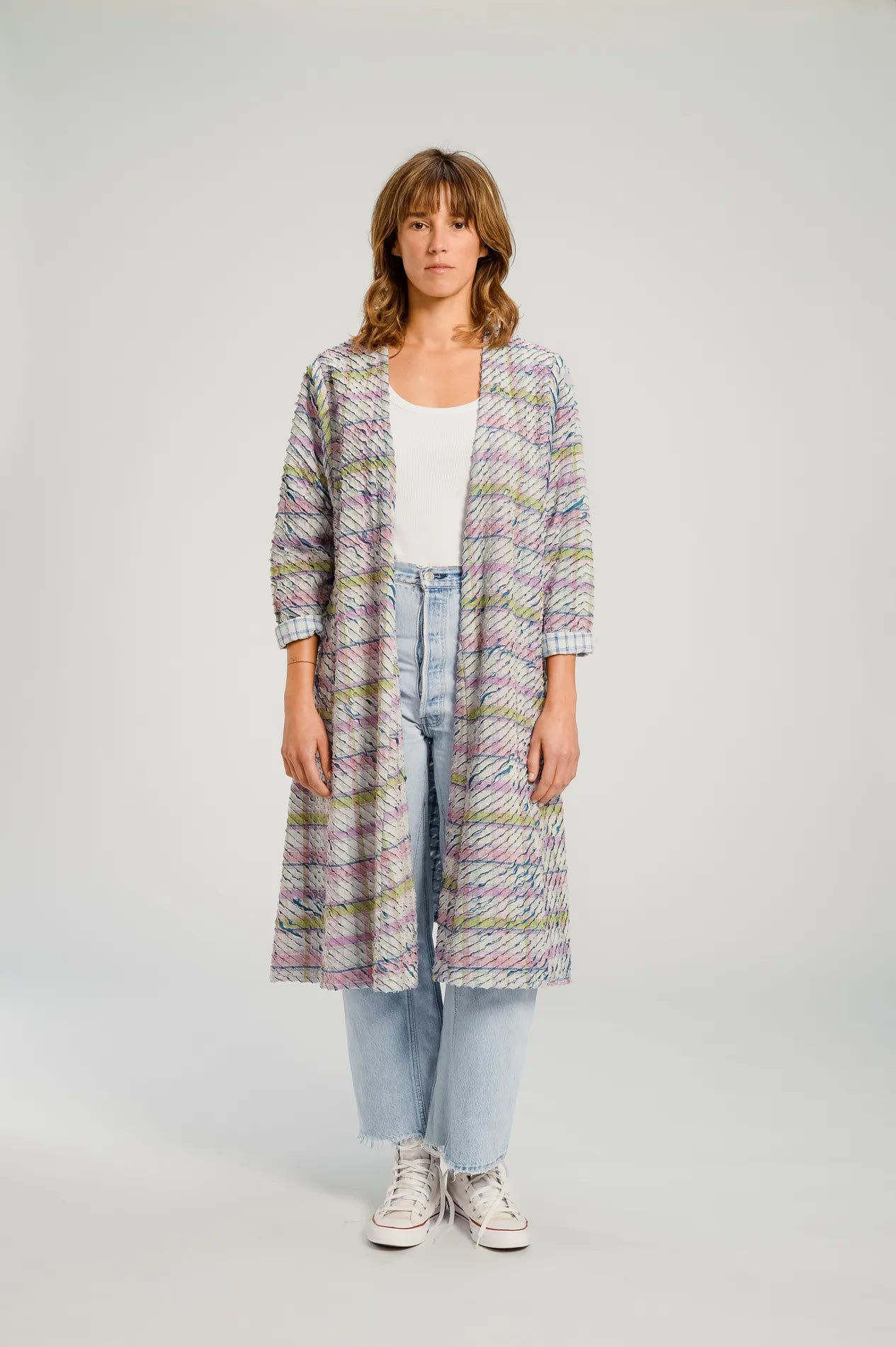 Veste longue rose PUSHKAR