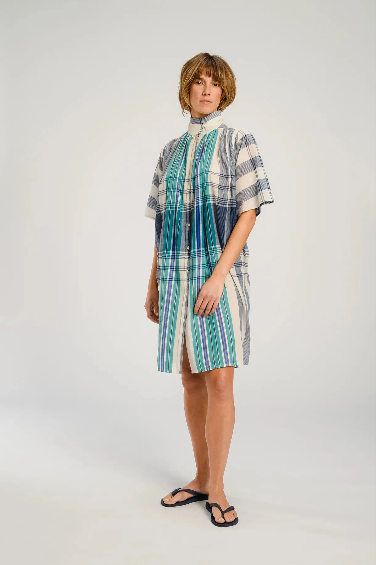 tunic rayée v de vinster bleue 